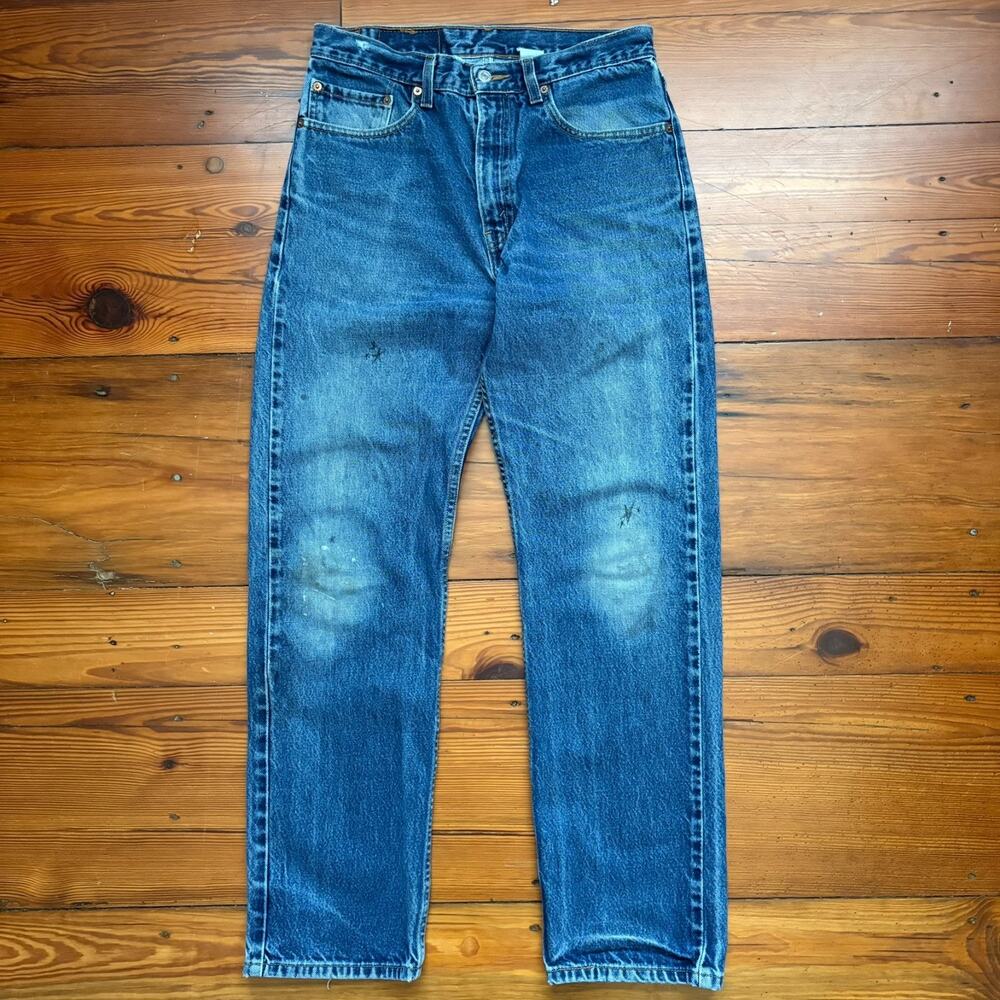 Vintage Levi's 505 Jeans Men's Size 30x31 Blue Regular Fit Straight Cut USA 90s